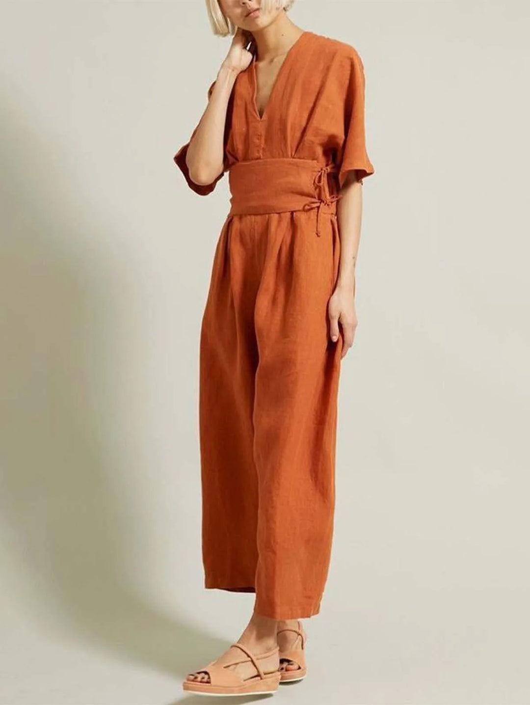 Taliyah Casual V Neck Jumpsuit