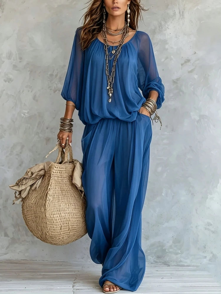 Alessia Wide Leg Two-Piece Set