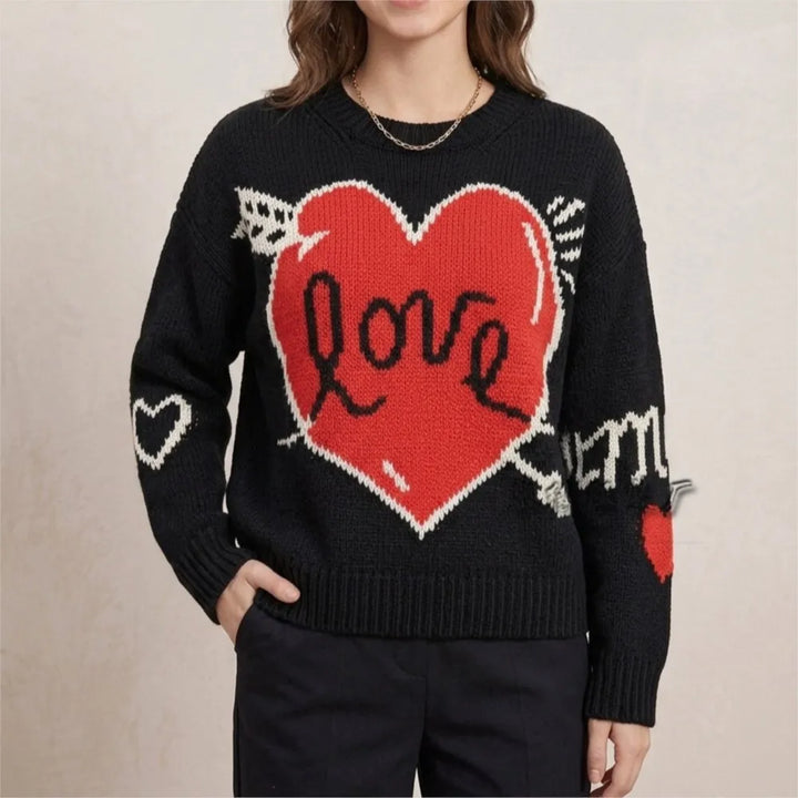Amore Heart Knit Sweater
