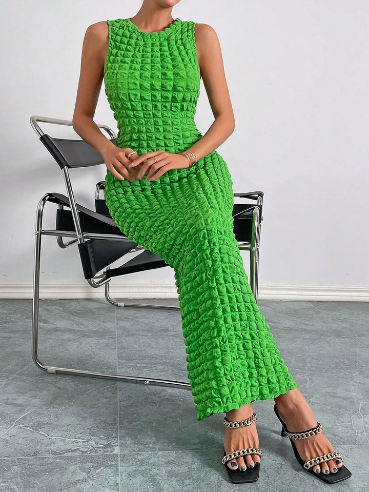 Presley Textured Sleeveless Maxi Dress