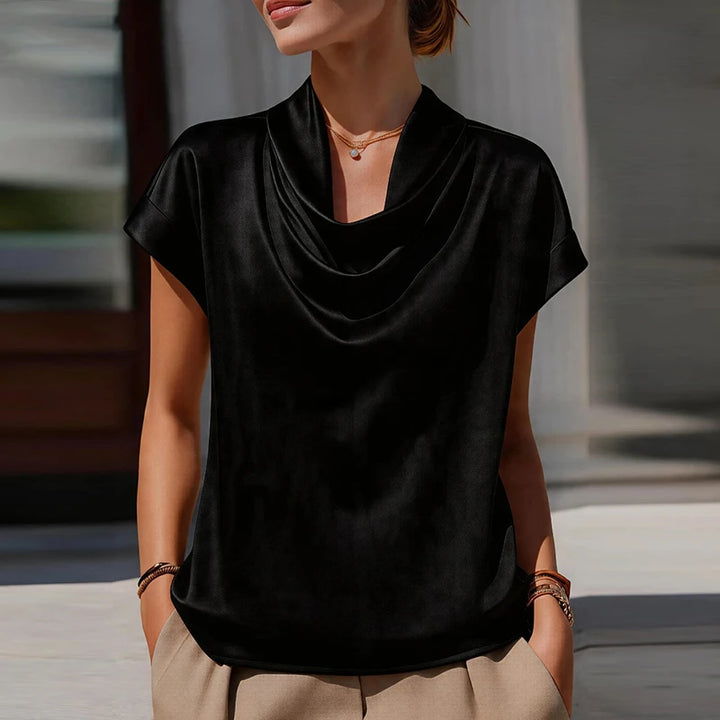 Cassidy Draped Cowl Neck Blouse