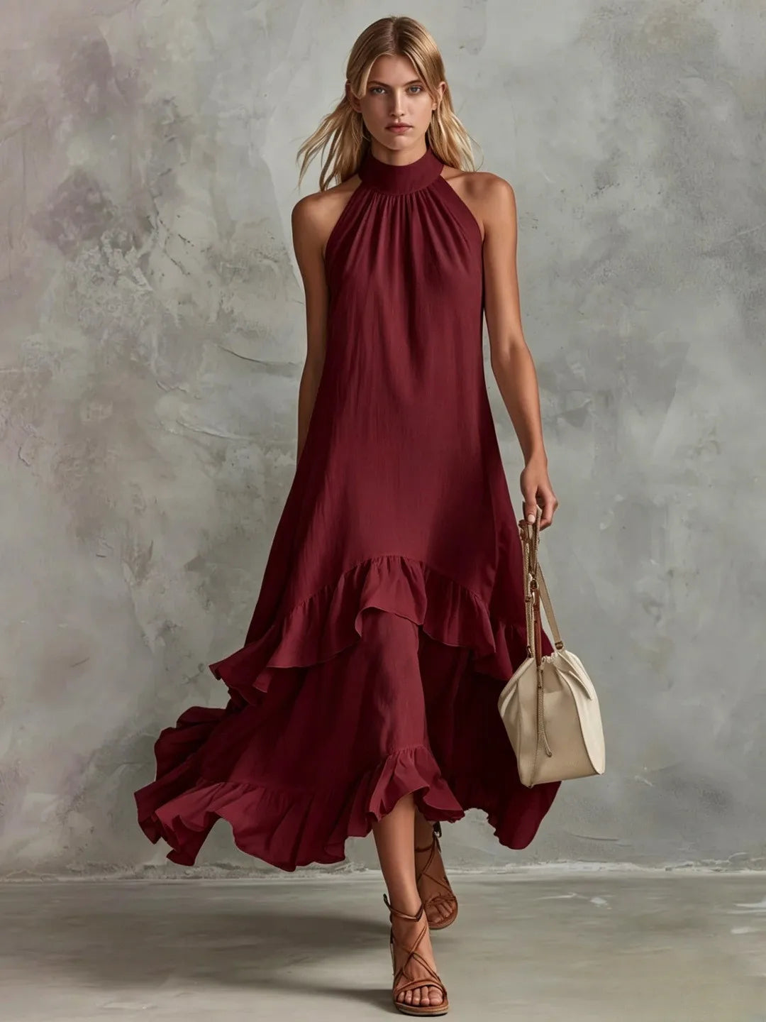 Dorothy Elegant Ruffle Wedding Guest Dress