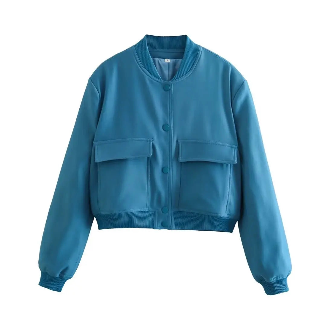 Corrine Cropped Bomber Jacket