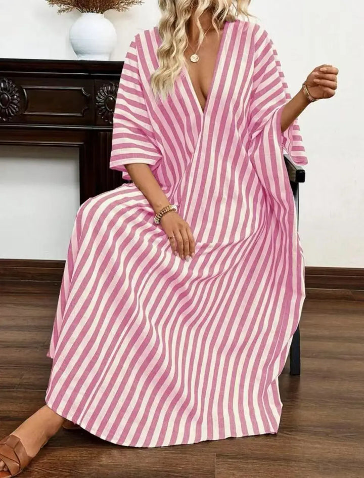 Colette Striped Kaftan Maxi Dress