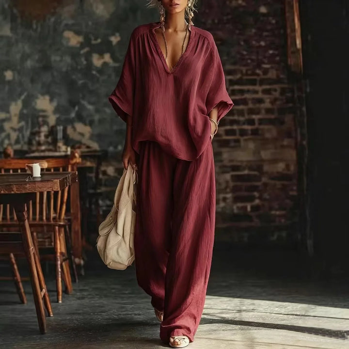 Dixie Relaxed Wide Leg Pant Set
