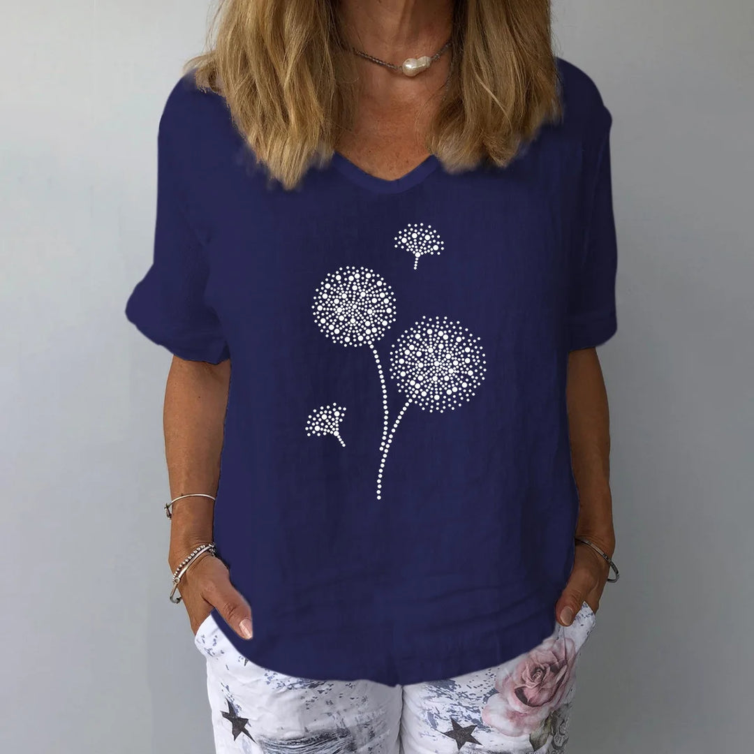 Chelsea Botanical Linen Blouse