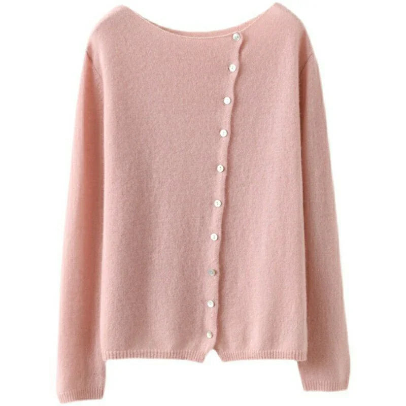 Anya Asymmetric Button Cardigan