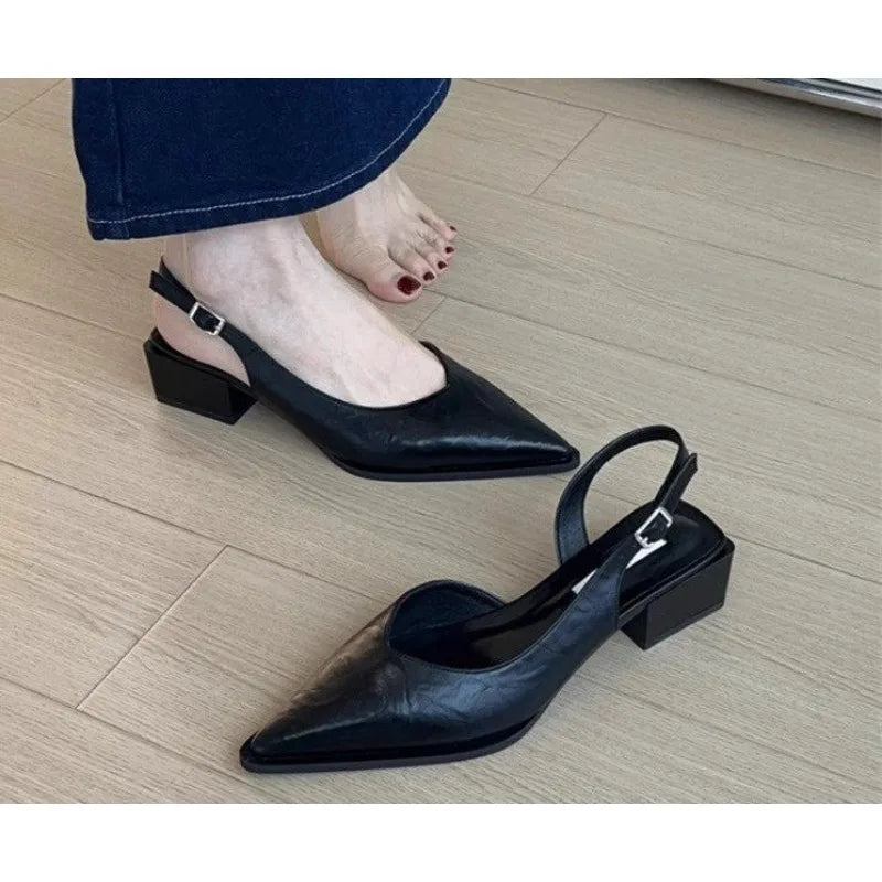 Elara Low Heel Slingback Shoes