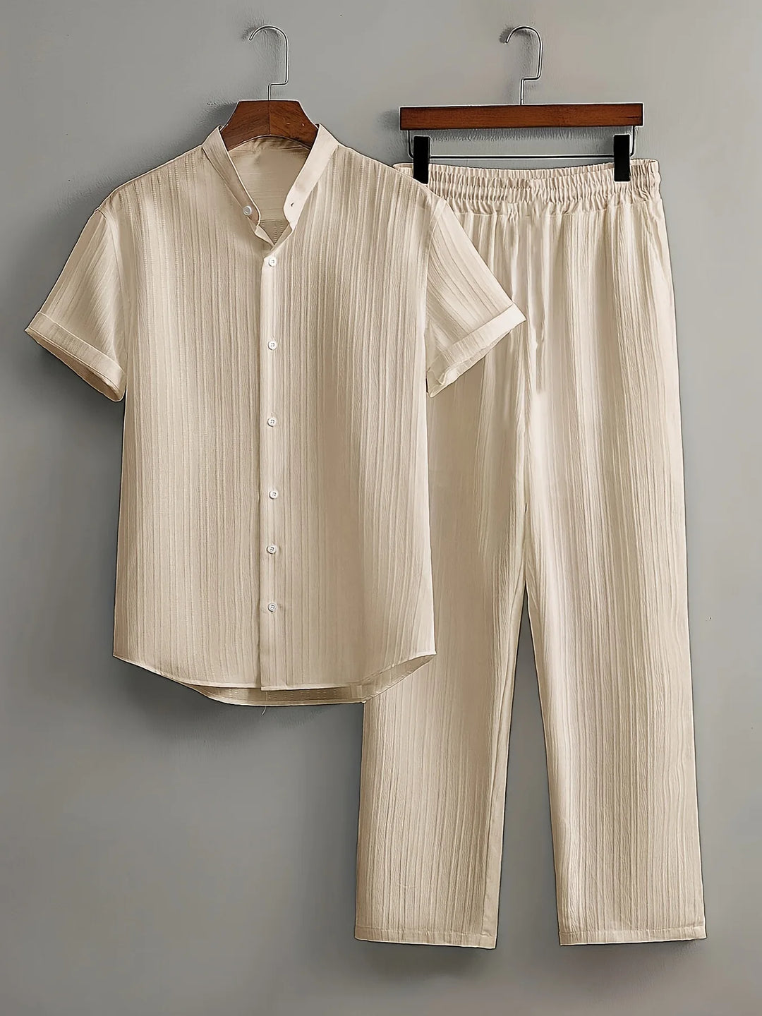 Beckett Comfortable Button Down Pants Set