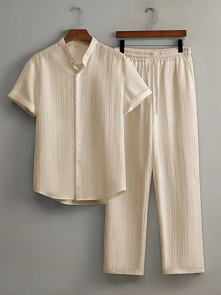 Beckett Comfortable Button Down Pants Set