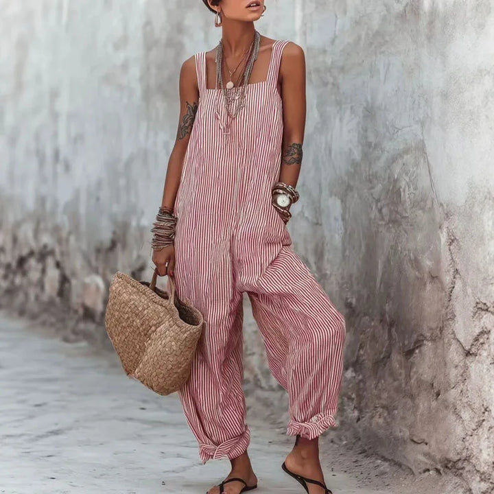 Addie Striped Wide Leg Jumpsuit