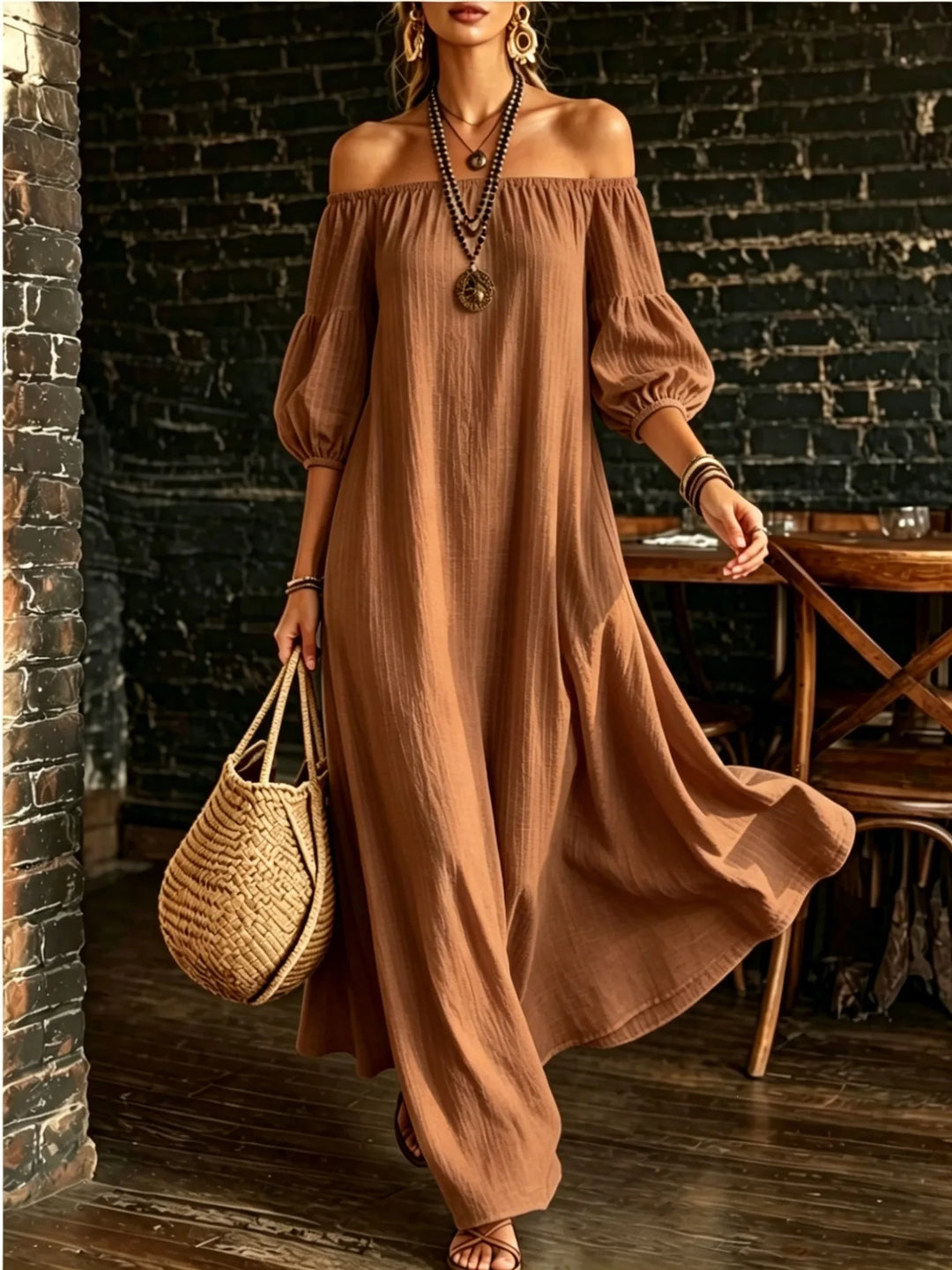 Lilliana Off Shoulder Maxi Dress
