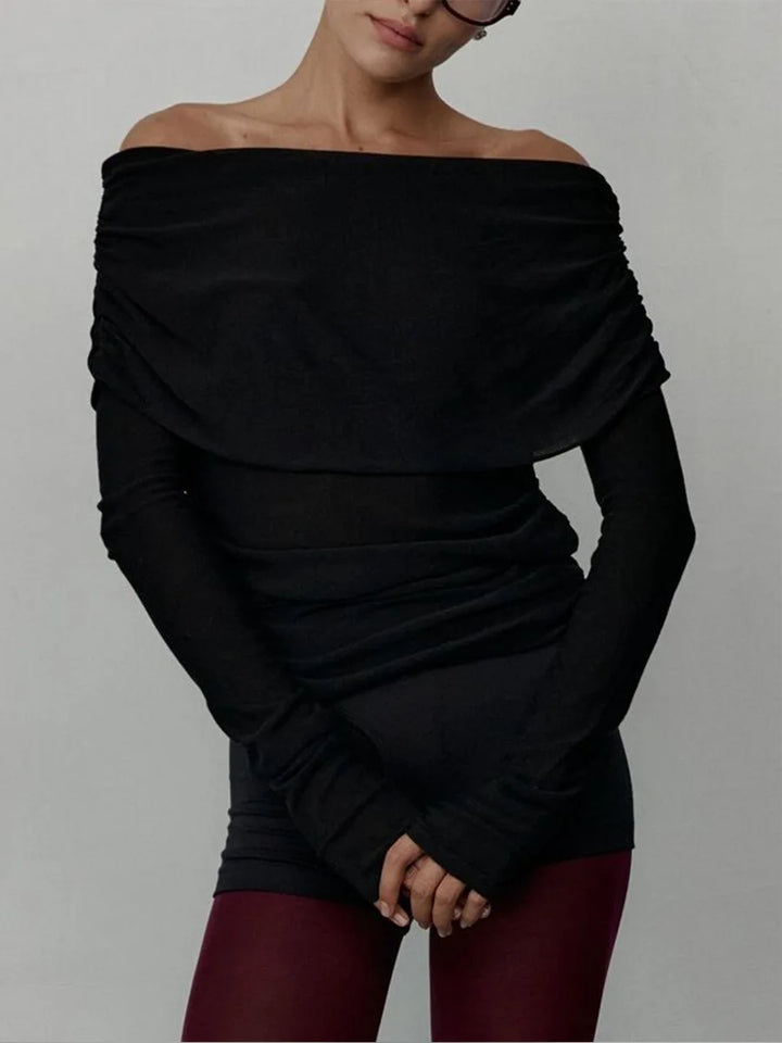 Eliza Foldover Neck Sweater