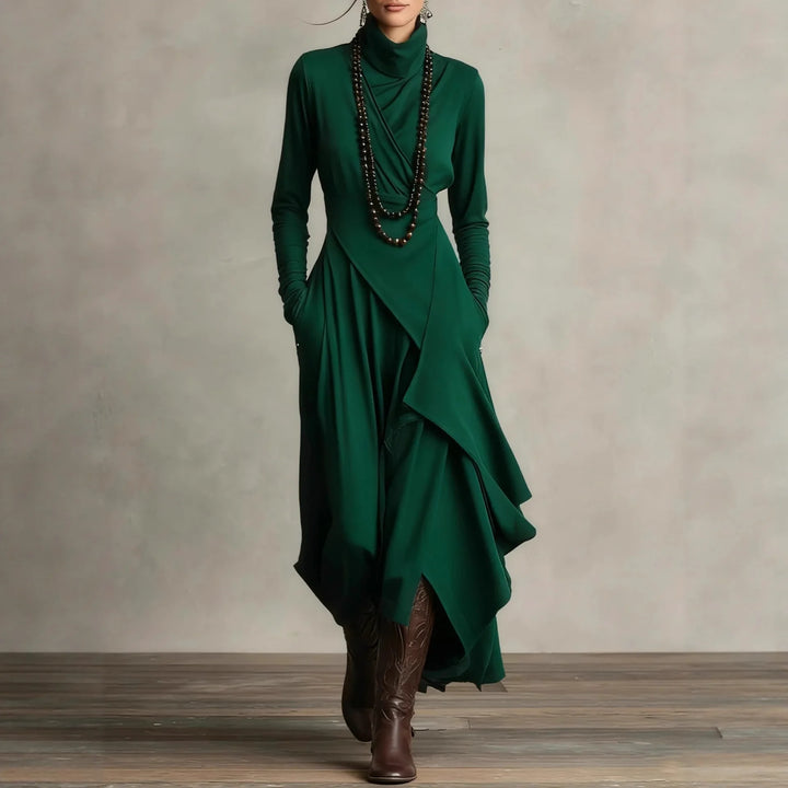 Celeste Draped Crossover Maxi Dress