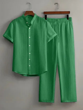Beckett Comfortable Button Down Pants Set