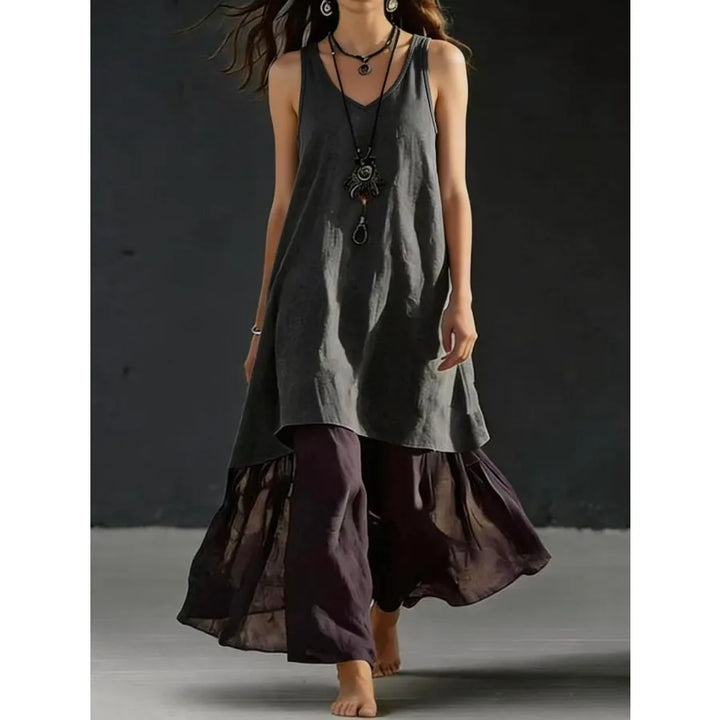Maisie Layered Hem Maxi Dress