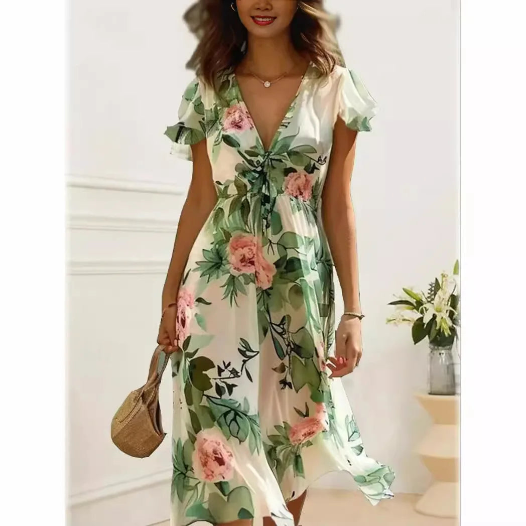 Riley Flowy Floral Midi Dress