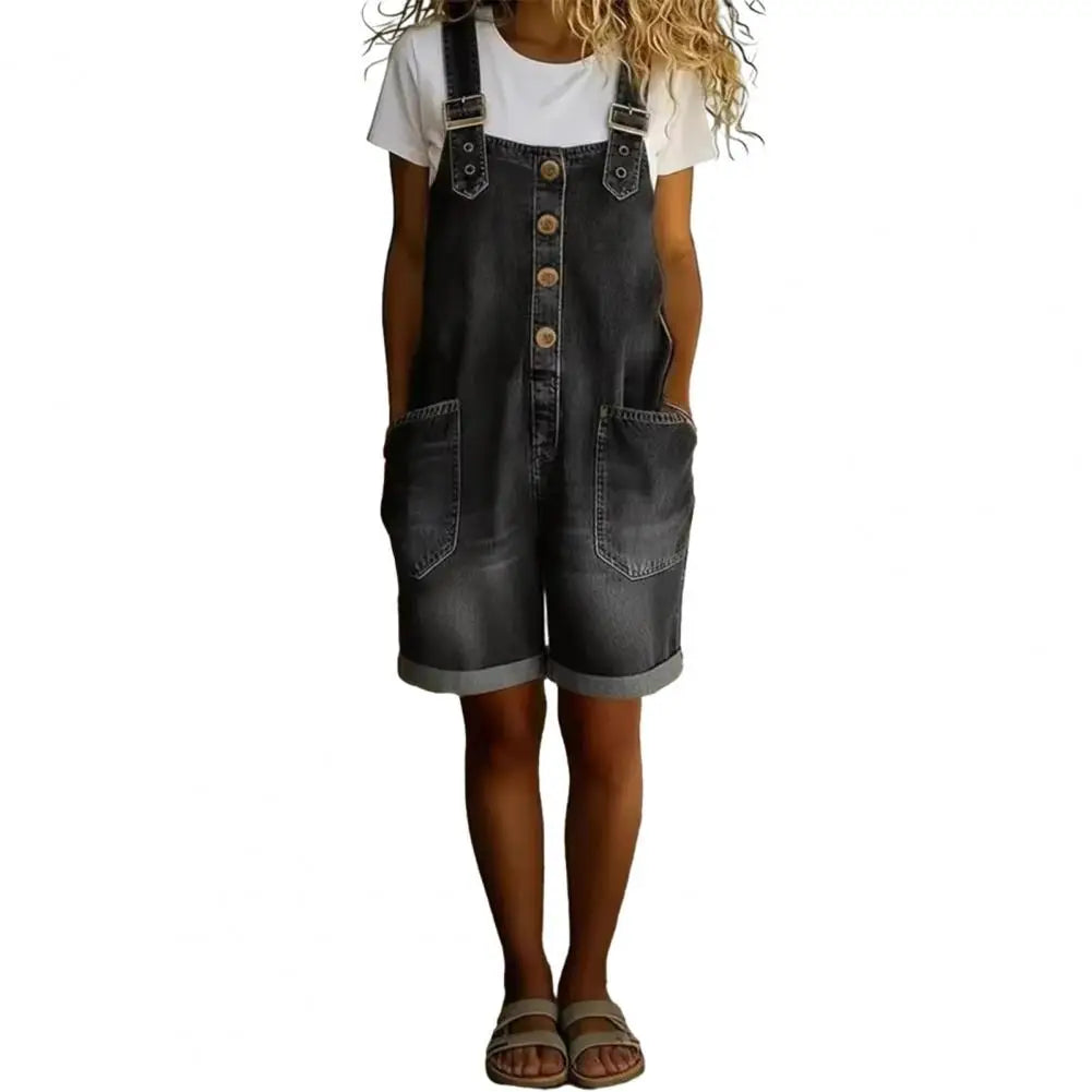 Erin Classic Denim Romper