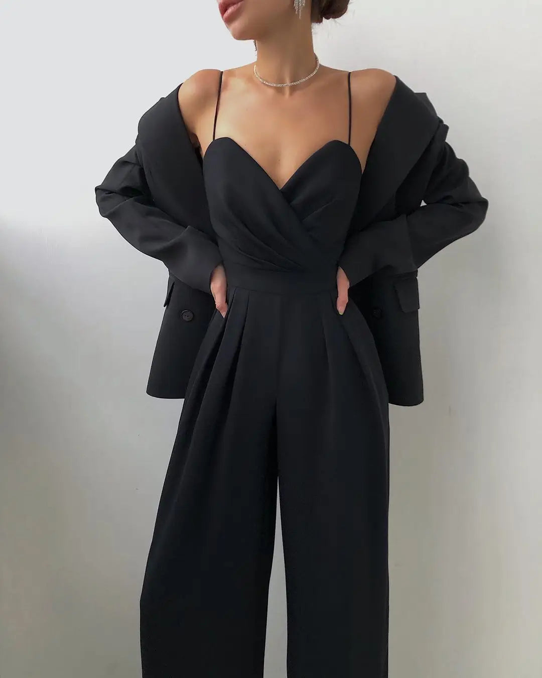 Maristelle Sleeveless Wide Leg Jumpsuit
