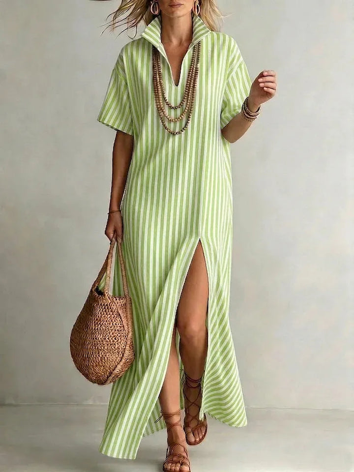 Bridgete Striped Boho Maxi Dress