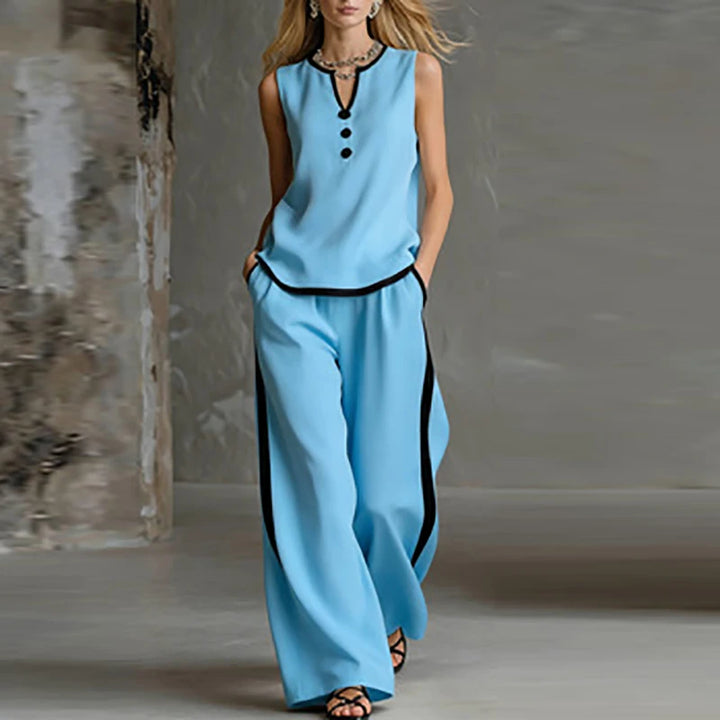 Vionna Sleeveless Two Piece Set