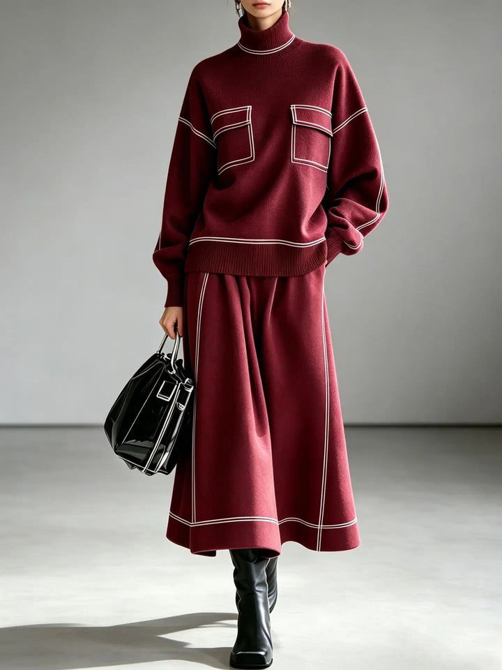 Maren Turtleneck Skirt Set