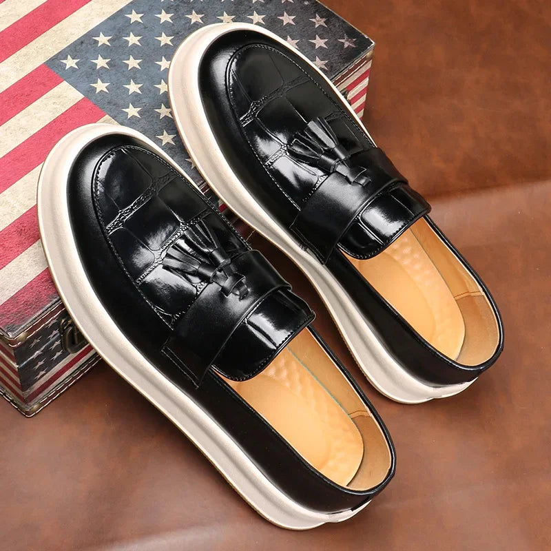 Ben Glossy Tassel Loafers