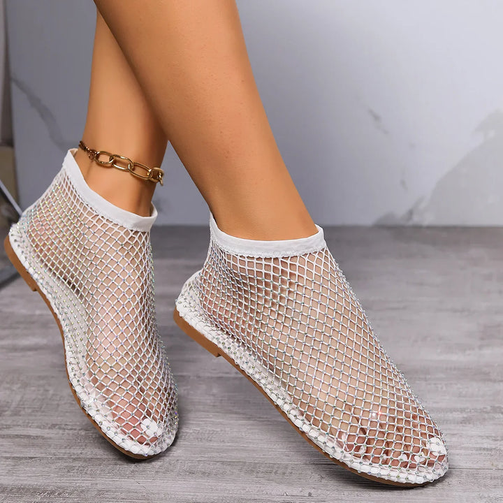 Dakota Rhinestone Midnight Flats