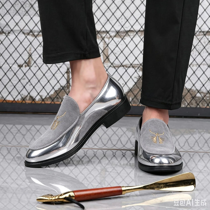 Cassian Metallic Embroidered Loafers