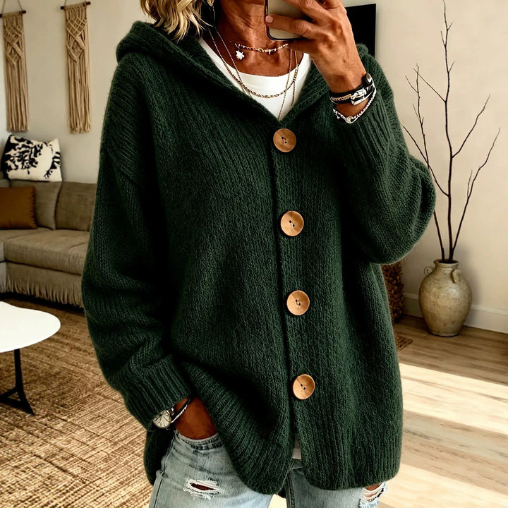 Willa Hooded Button Front Cardigan