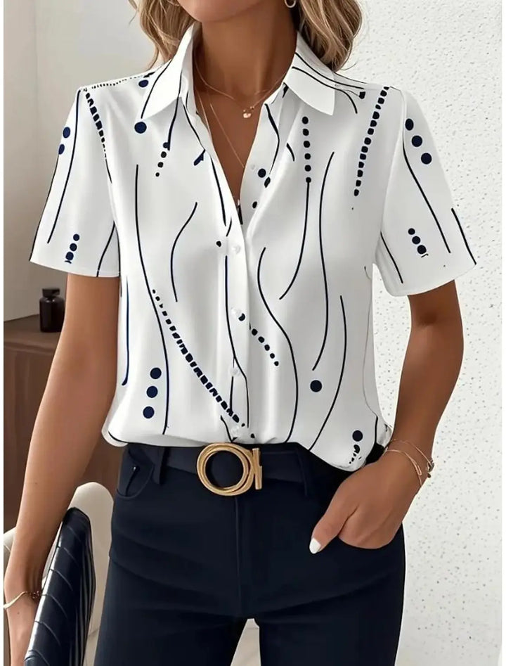 Marlowe Abstract Print Blouse