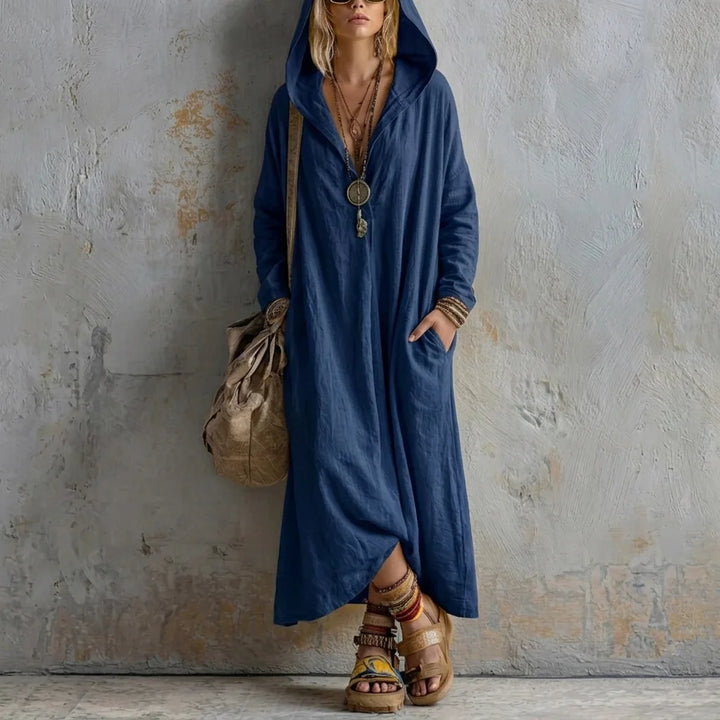 Everly Bohemian Hooded Maxi Dress
