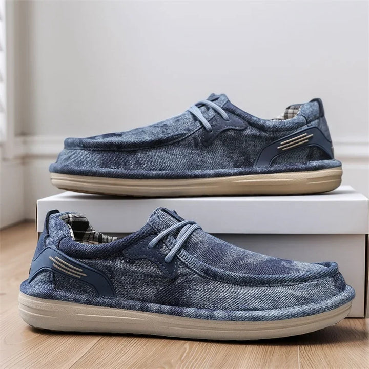 Grayson Washed Canvas Loafers