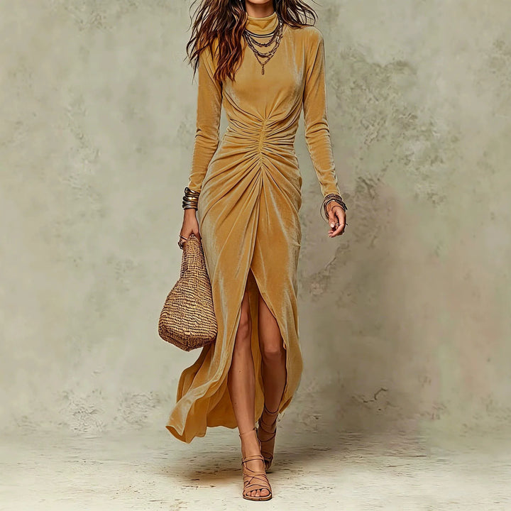 Simone Mock Neck Maxi Dress