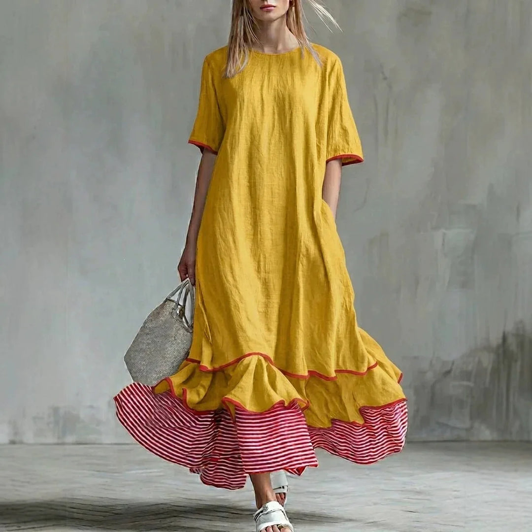 Emily Elegant Ruffle Maxi Dress