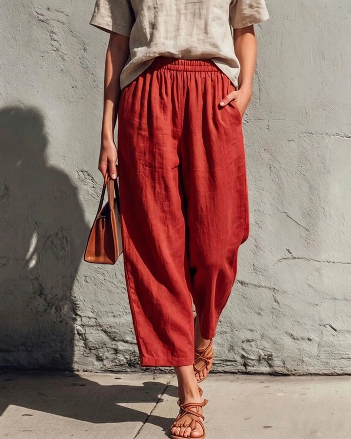Talia Wide Leg Linen Pants
