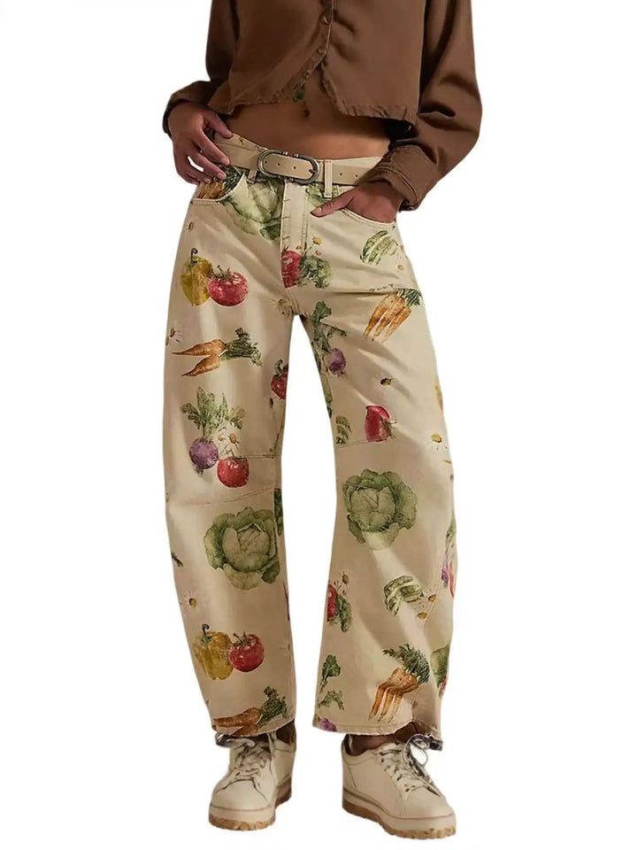 Lorelei Printed Wide Leg Jeans
