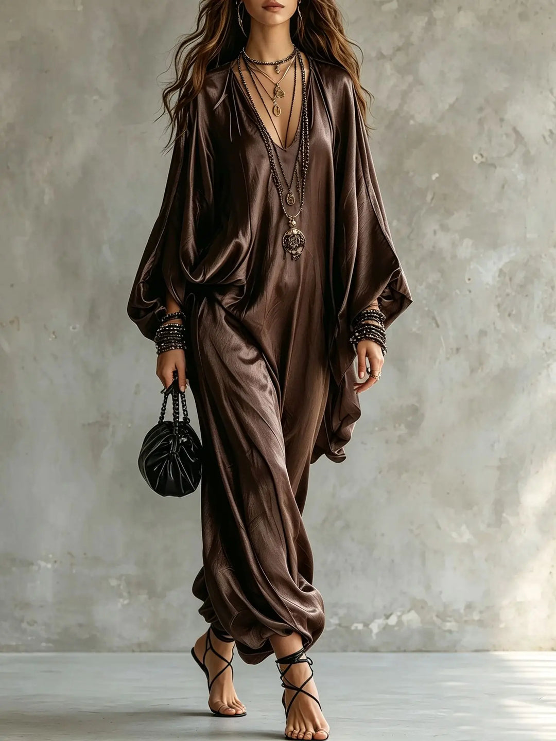 Selene Satin Wide Leg Jumpsuit