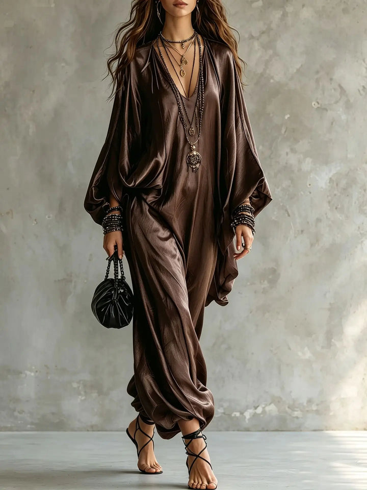 Selene Satin Wide Leg Jumpsuit