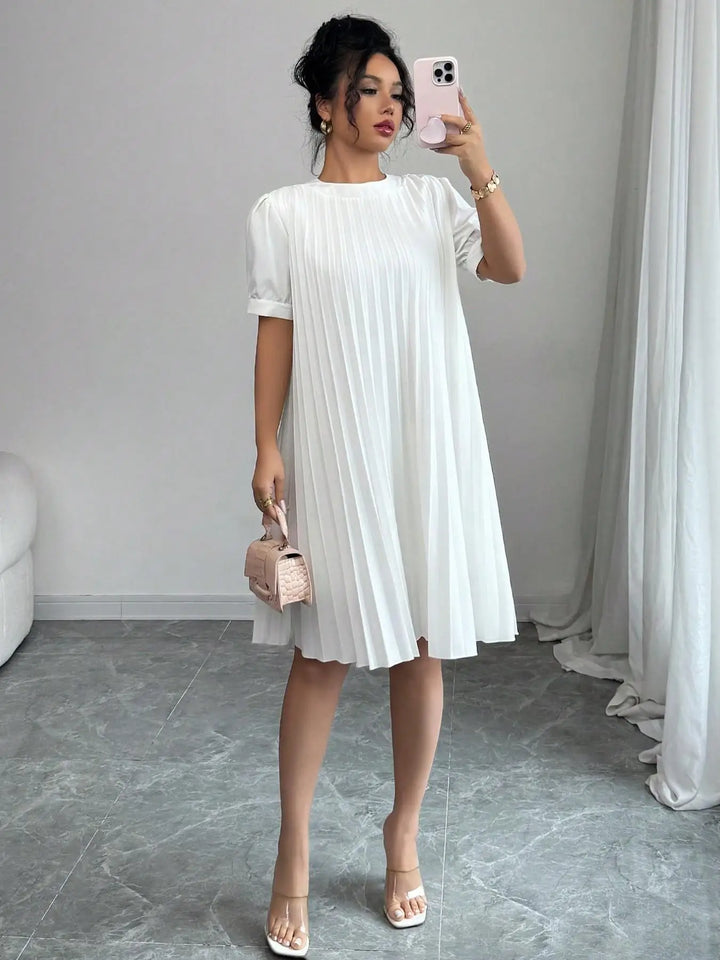 Emmeline Pleated Midi Dress