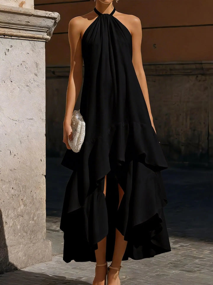Nayeli Flowing Halter Midi Dress