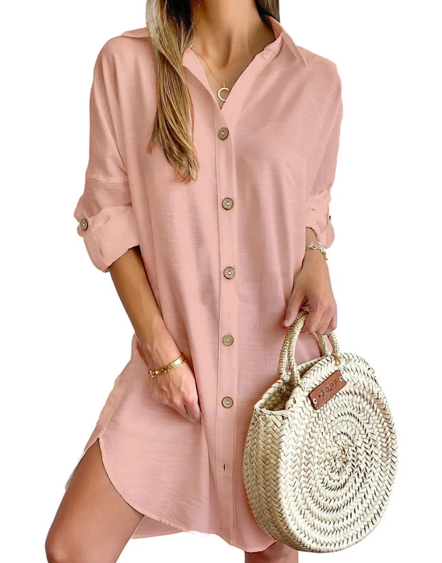 Gracia Button Up Shirt Dress