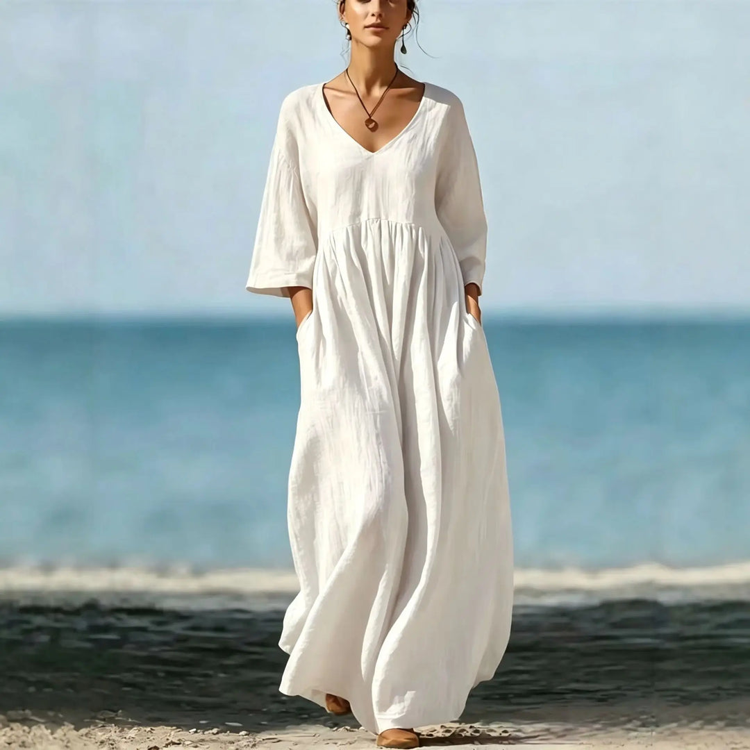 Sierra Linen Blend Maxi Dress
