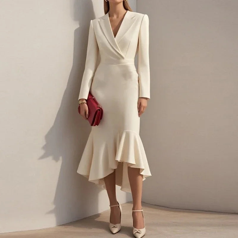 Riza Tailored Bodycon Midi Dress