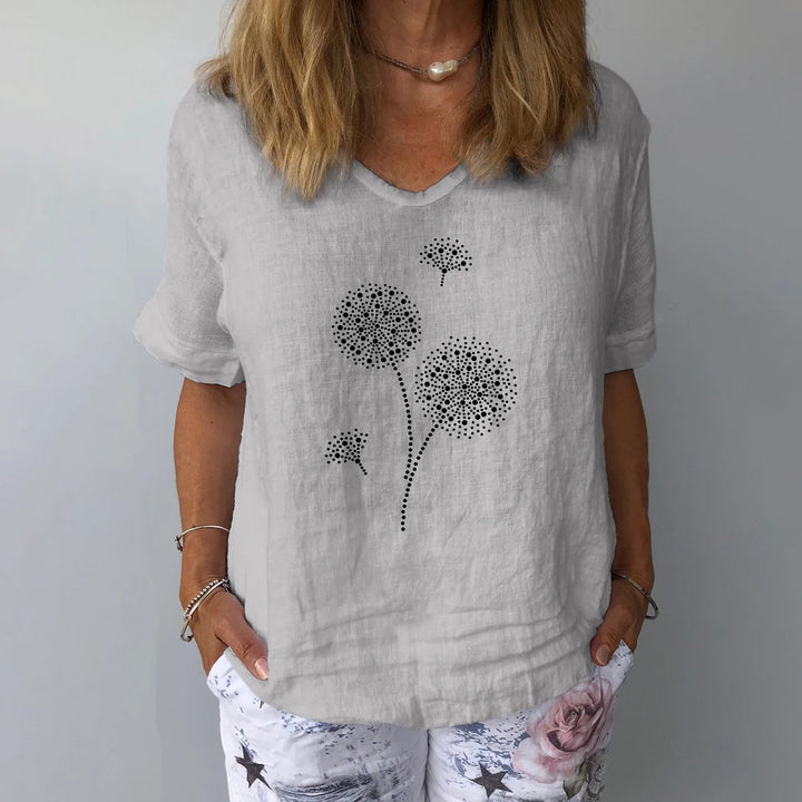 Chelsea Botanical Linen Blouse