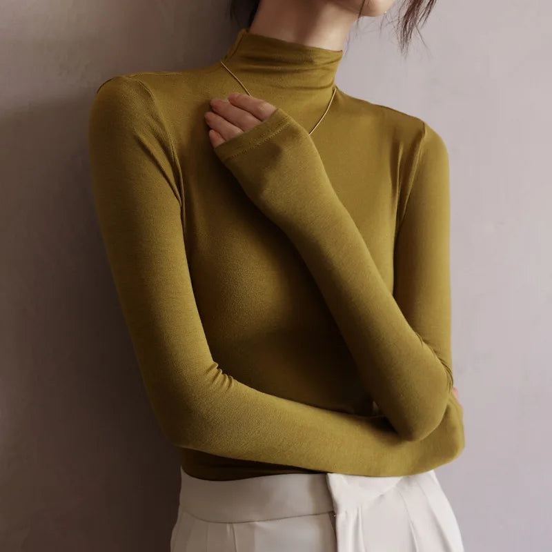 Delia Mock Neck Knit Top