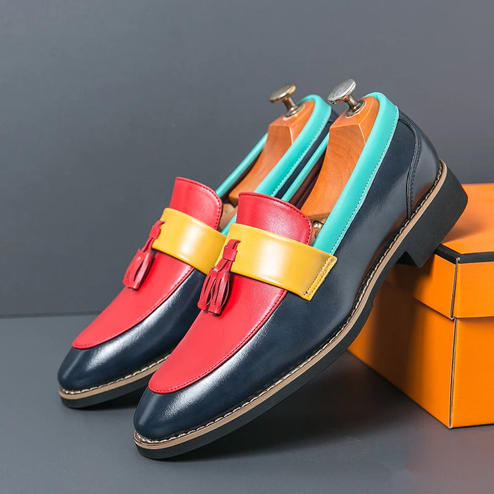 Alistair Colorblock Tassel Loafers