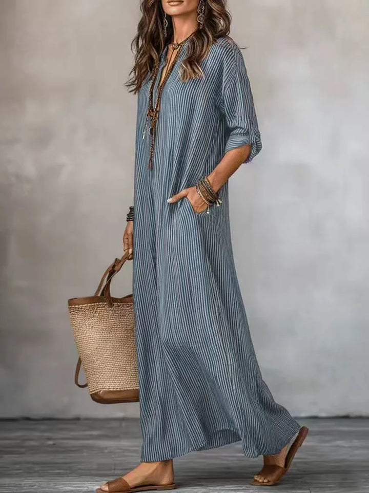 Naomi Relaxed V Neck Maxi Dress