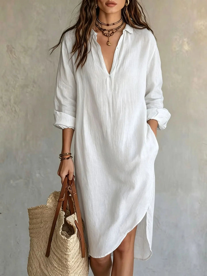 Elodie Pocket Midi Shirt Dress