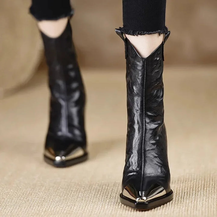 Elora Leather Ankle Boots
